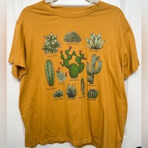 Fifth Sun Desert Cactus Succulent Graphic T Shirt XXL